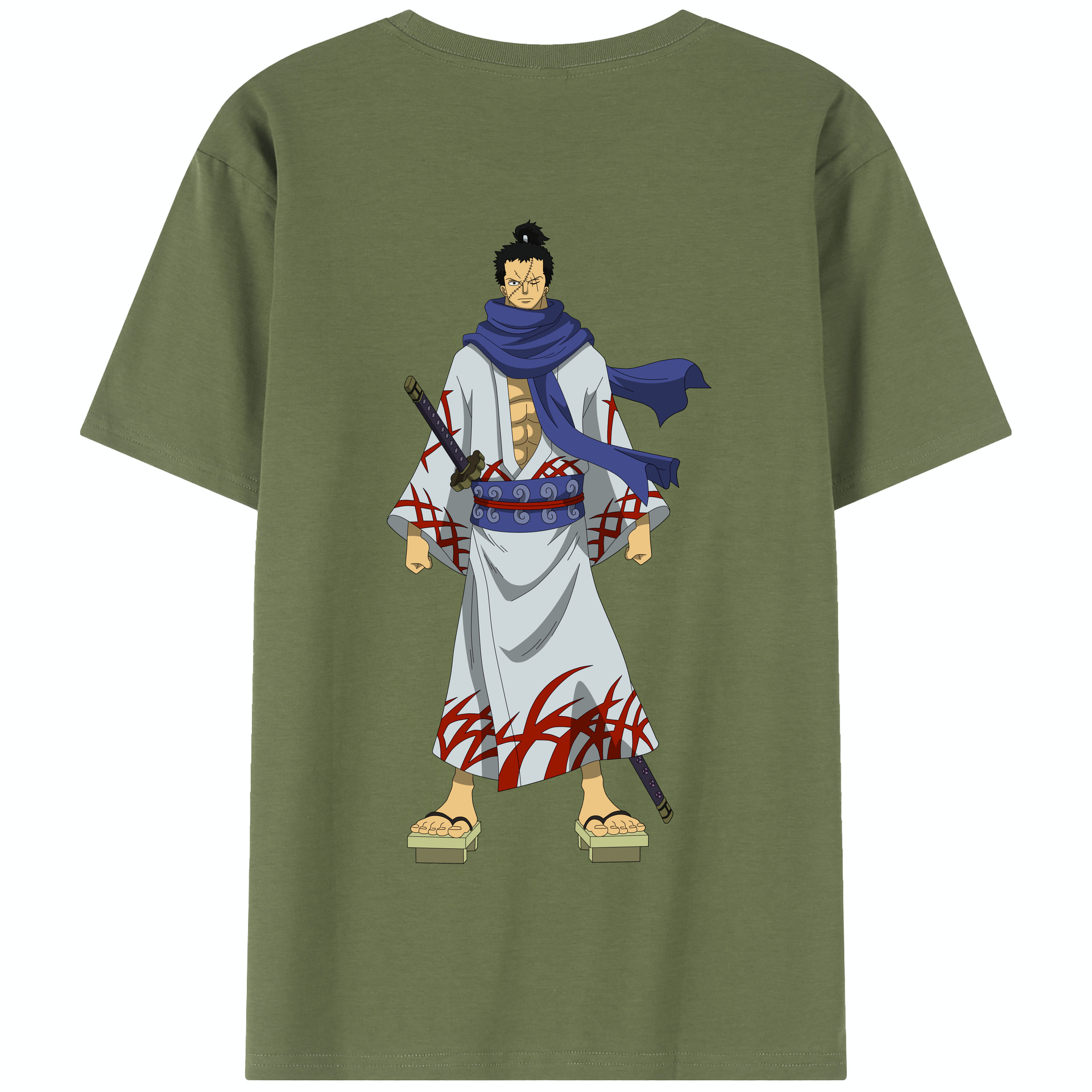 ワンピース ロロノア・ゾロ ONE PIECE Roronoa Zoro 綿100％半袖Tシャツ（背面プリント）